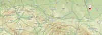 Mapa, kde Antonín Čadský vstoupil do legií